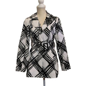 Heart Soul Coat, Black & White, Size L